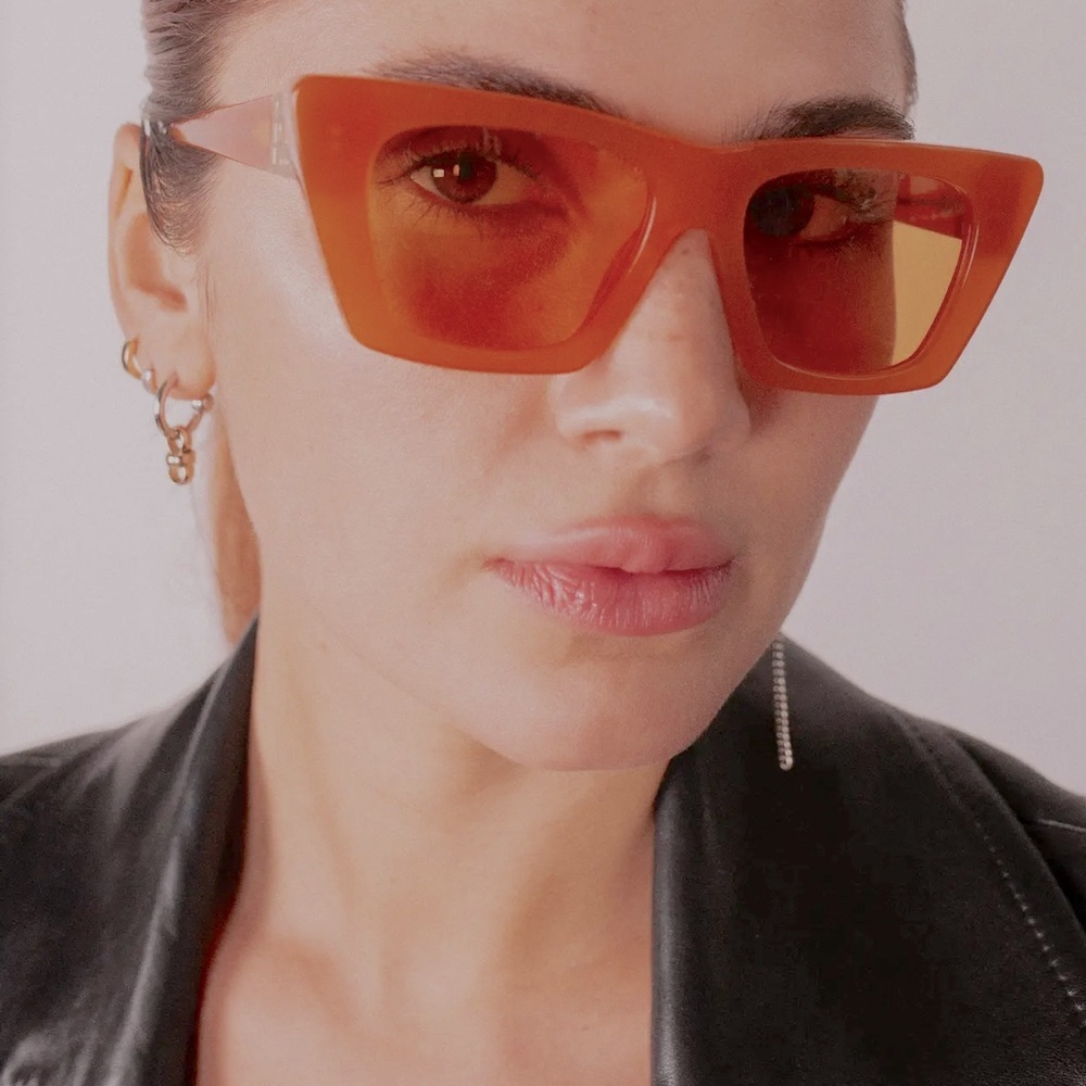 INDY SUNGLASSES Polarized Lenses, Style Uptown Sunglasses, Apricot Color